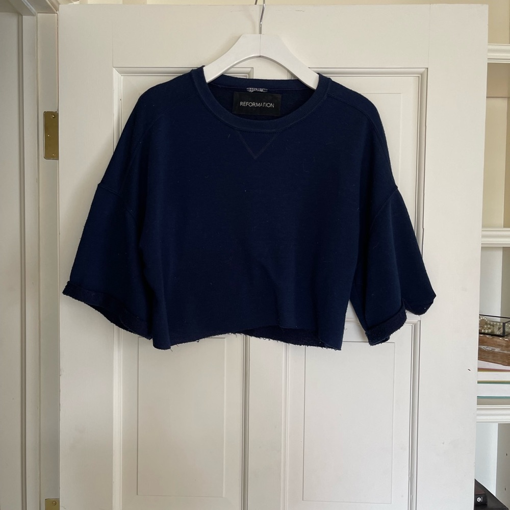 REFORMATION—VINTAGE CROPPED SWEATSHIRT